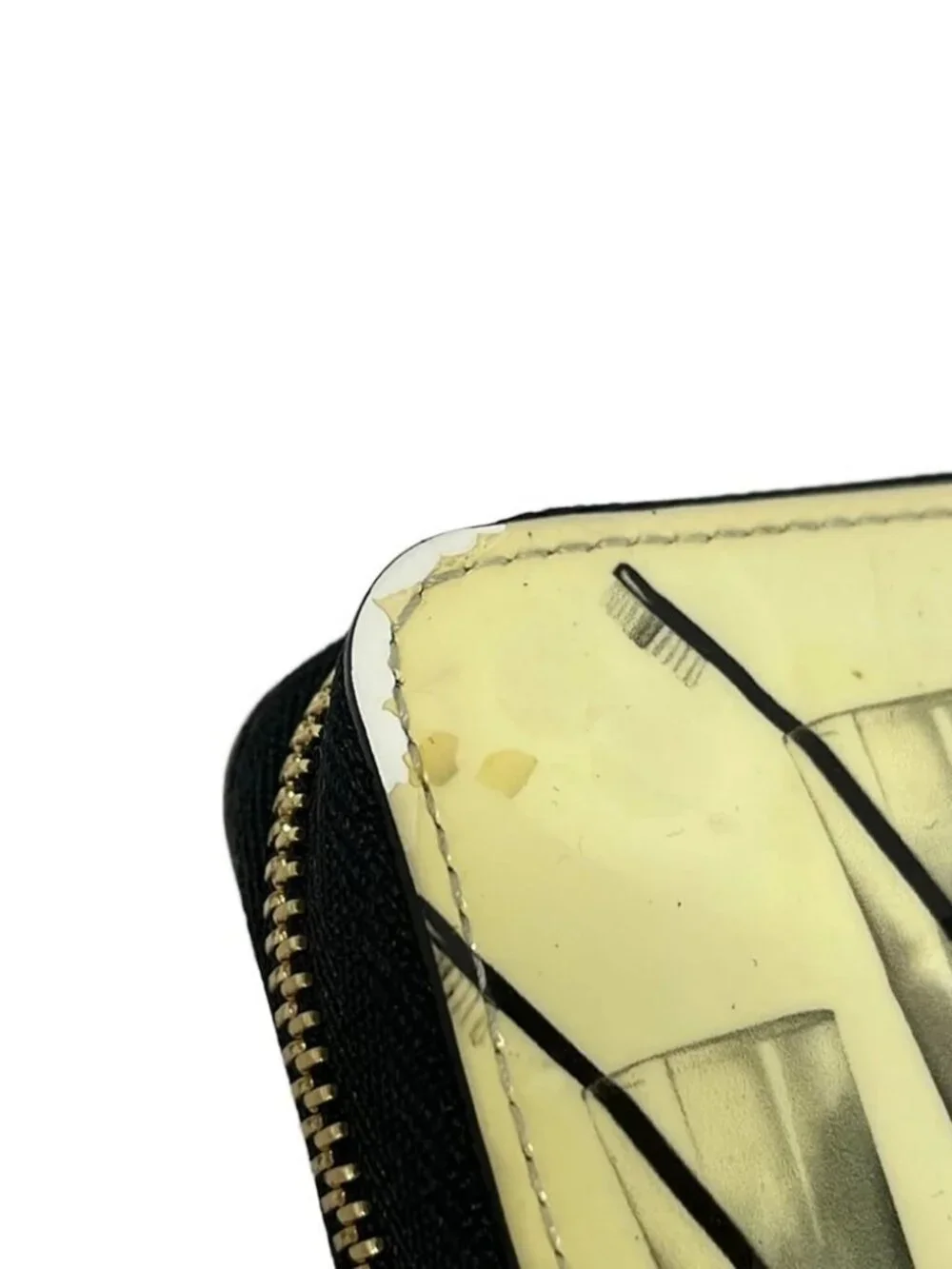 LOUIS VUITTON Zippy Coin Purse M50372 White Black Multi Sticker Animation